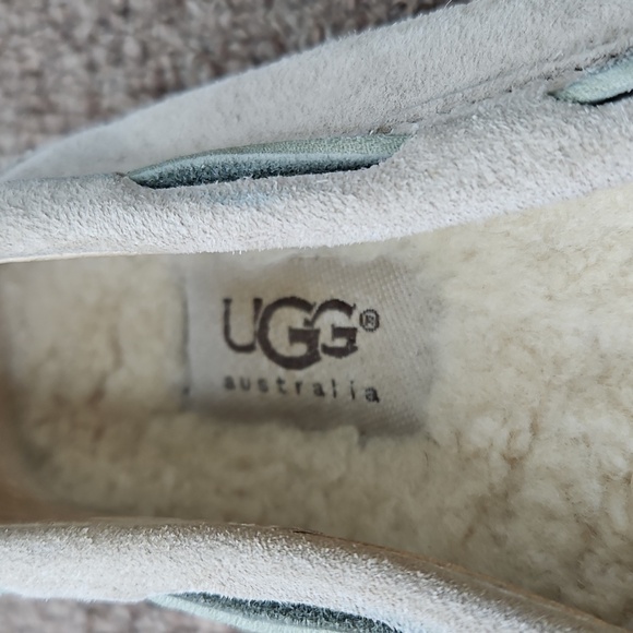 UGG Dakota Moccasin Slipper Women 8 Driving Loafer Suede Sheepskin Lined Shoes - Picture 4 of 7